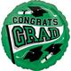 Festive Green Congrats Grad Foil Balloon, 18in - True to Your School