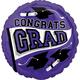 Purple Congrats Grad Foil Balloon, 18in - True to Your School