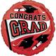 Red Congrats Grad Foil Balloon, 18in - True to Your School