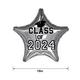 Silver Class of 2024 Graduation Star Foil Balloon, 19in