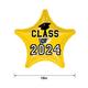 Yellow Class of 2024 Graduation Star Foil Balloon, 19in