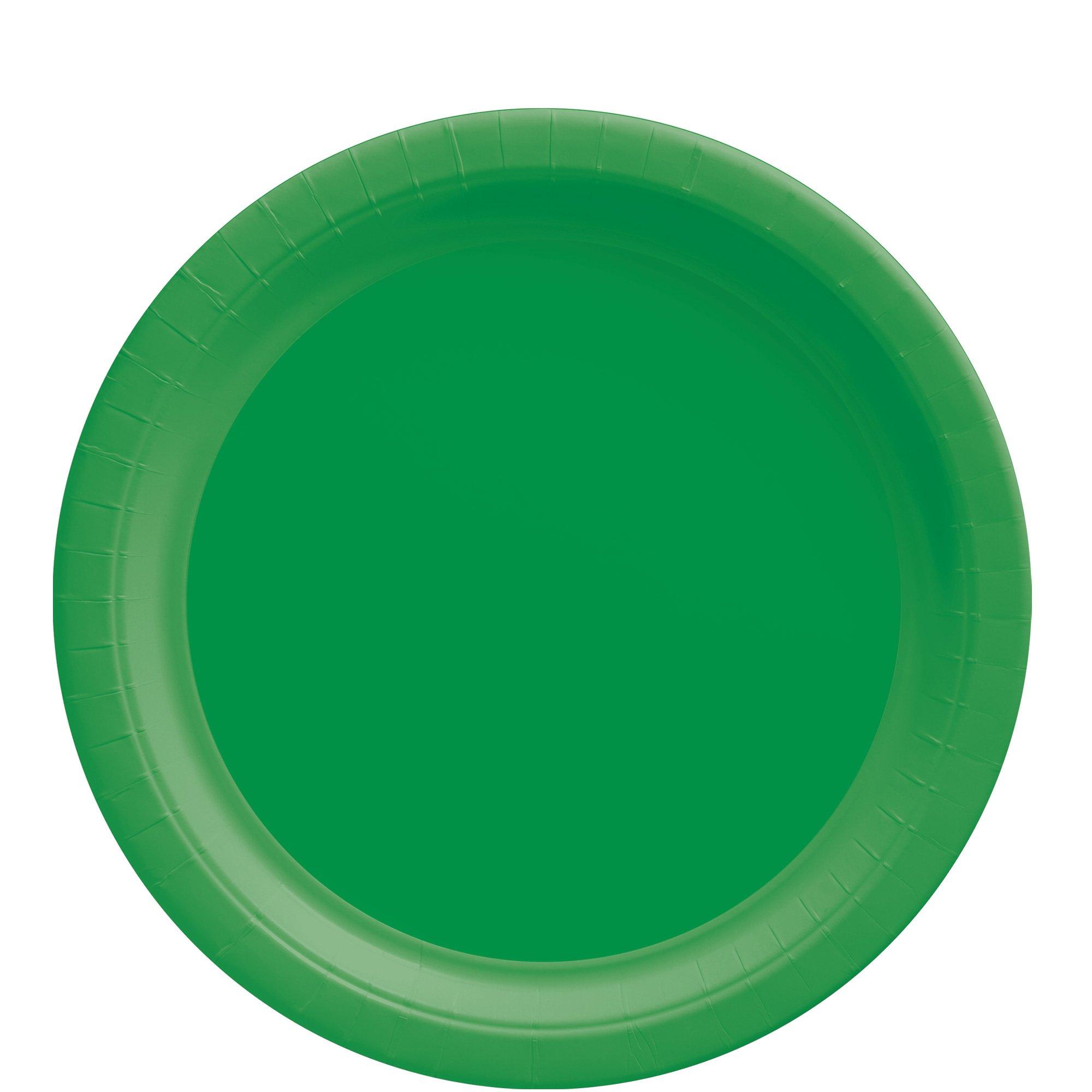 Festive Green Extra Sturdy Paper Lunch Plates, 9in, 20ct | Party City