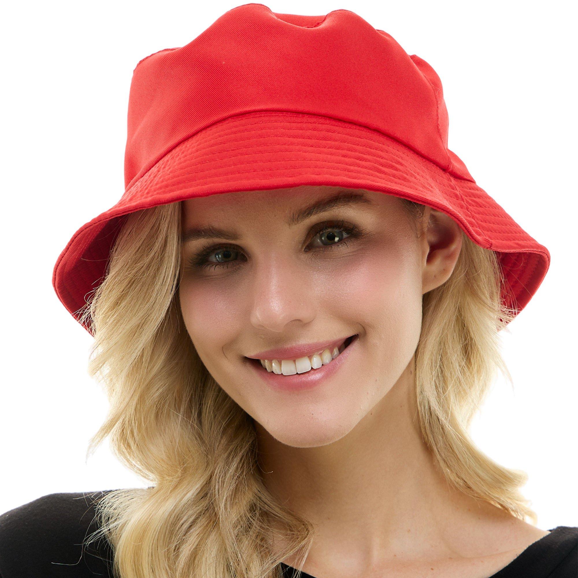 Red bucket hat near me on sale