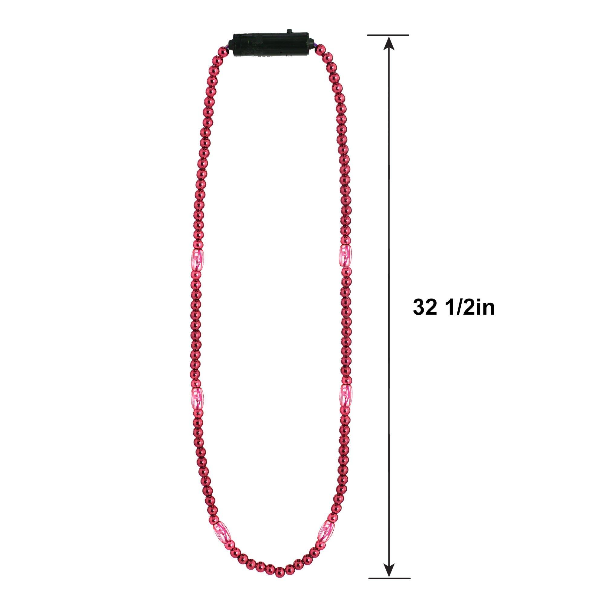 Light-Up LED Red Bead Necklace