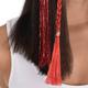 Red Tinsel Hair Extensions, 3pc