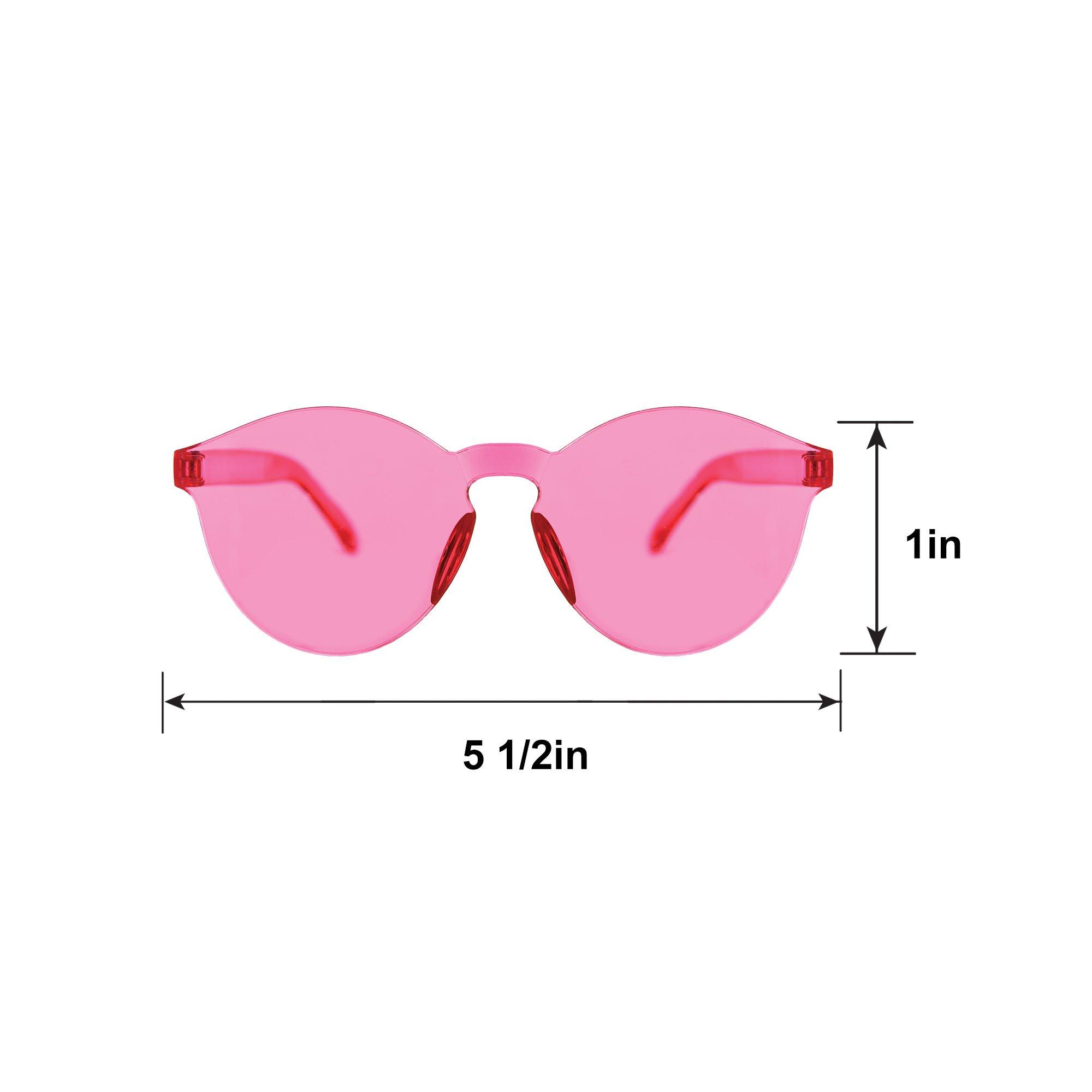 Frameless Bright Pink Glasses