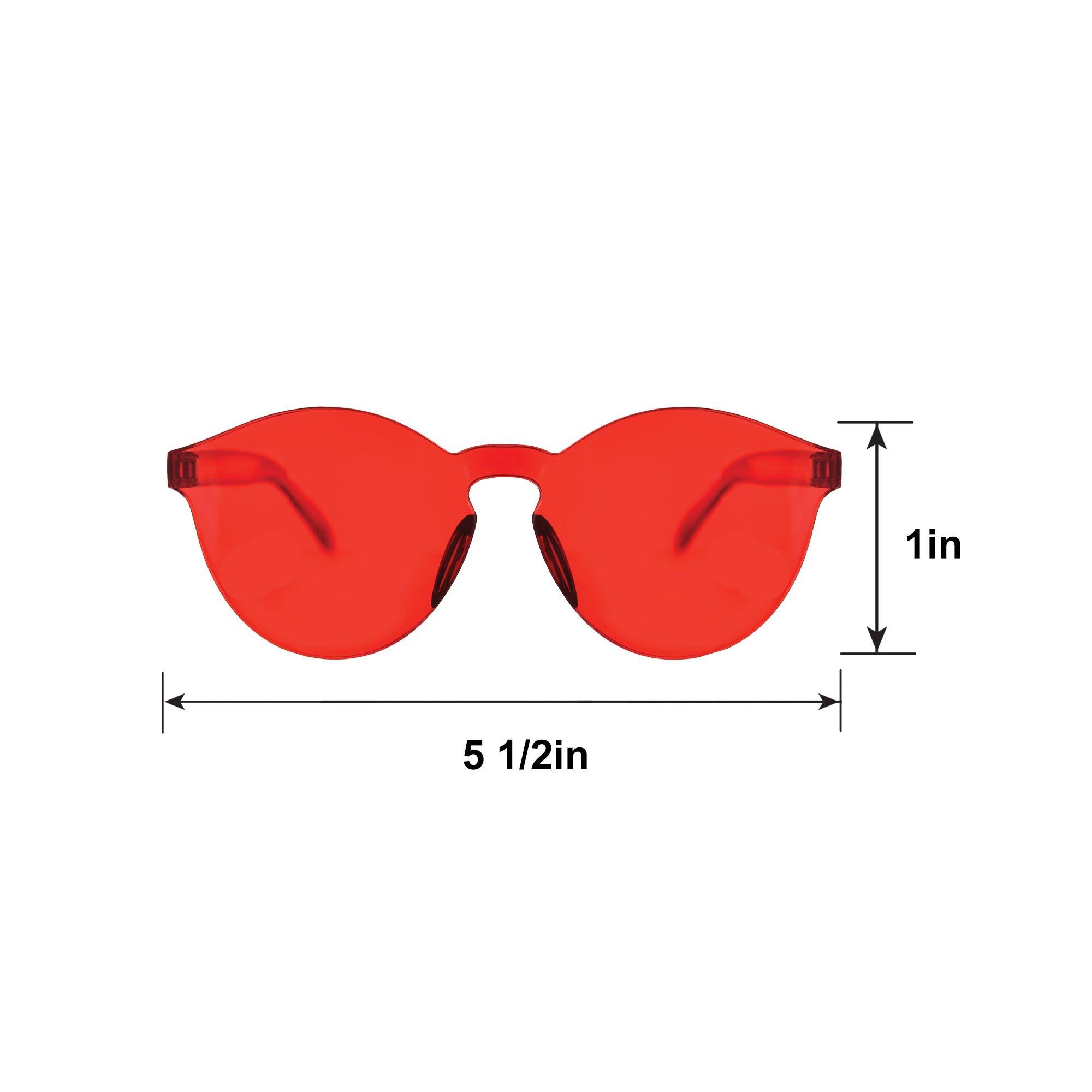 Frameless Red Glasses