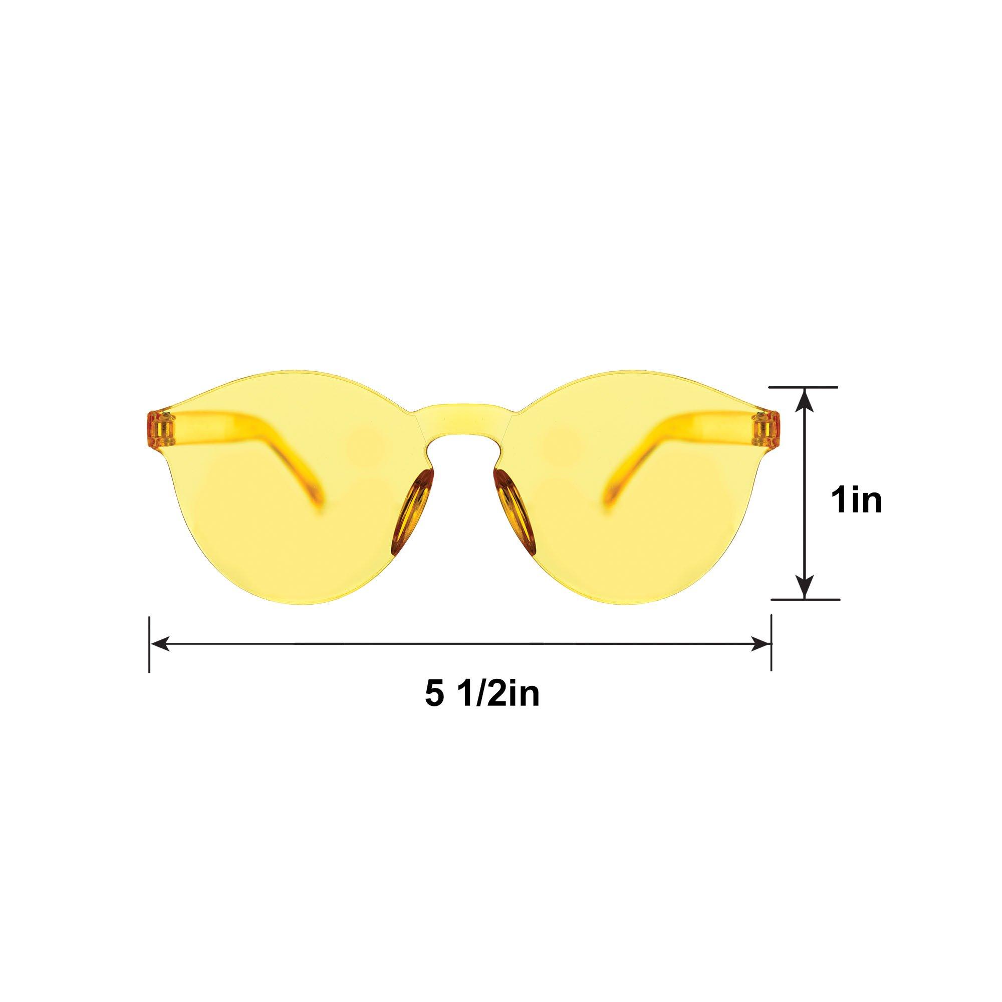 Frameless Yellow Glasses