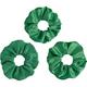 Festive Green Scrunchies, 3pc