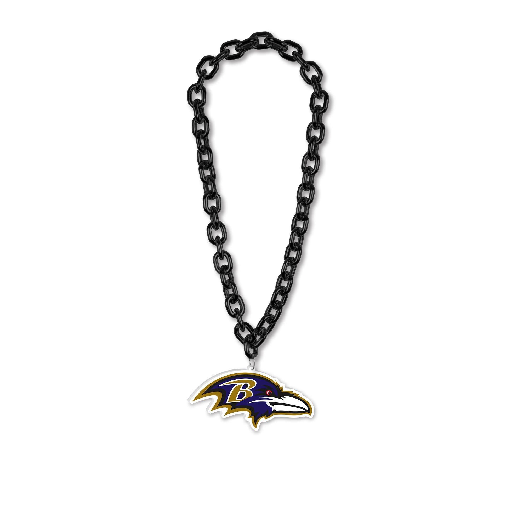 Baltimore Ravens Oversized Chain Logo Necklace, 38in