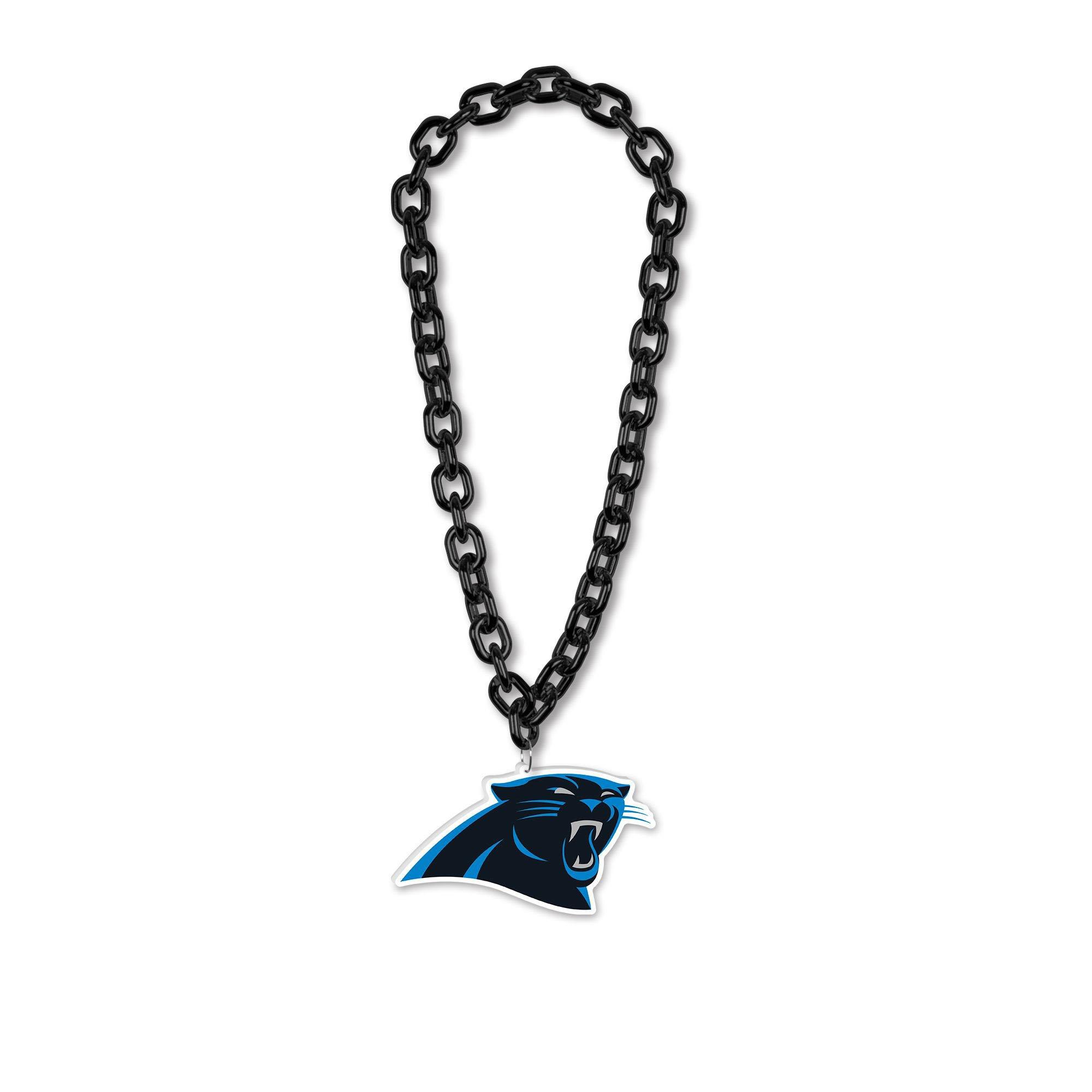 Carolina Panthers Oversized Chain Logo Necklace, 38in