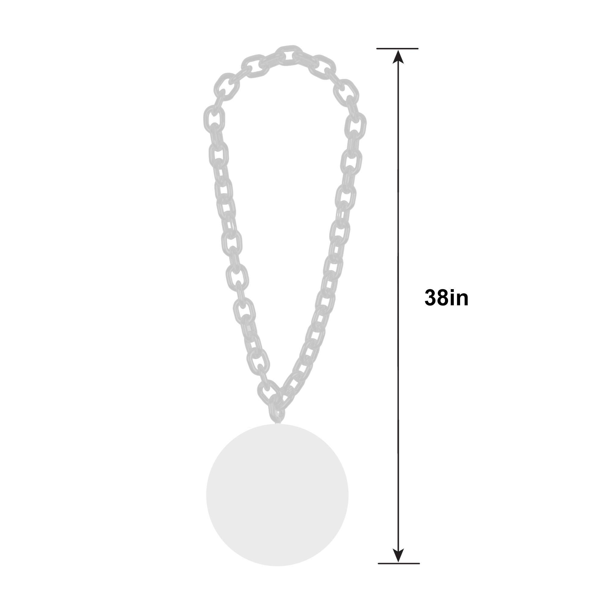 Carolina Panthers Oversized Chain Logo Necklace, 38in