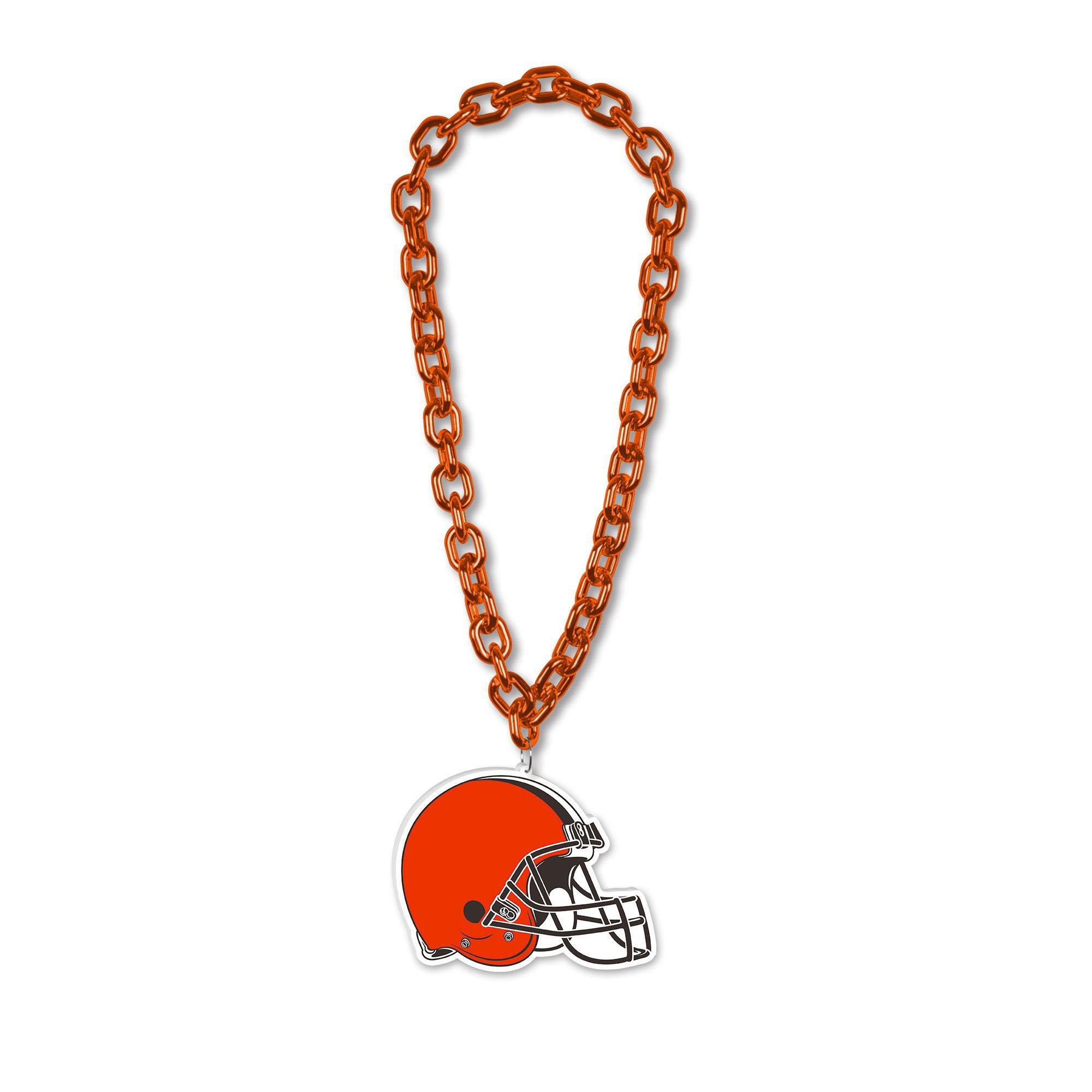 Cleveland Browns Oversized Chain Logo Necklace, 38in