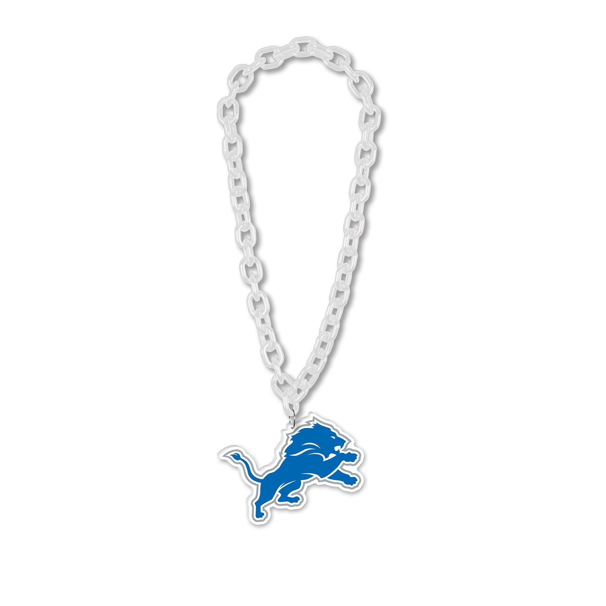 Detroit Lions Oversized Chain Logo Necklace, 38in