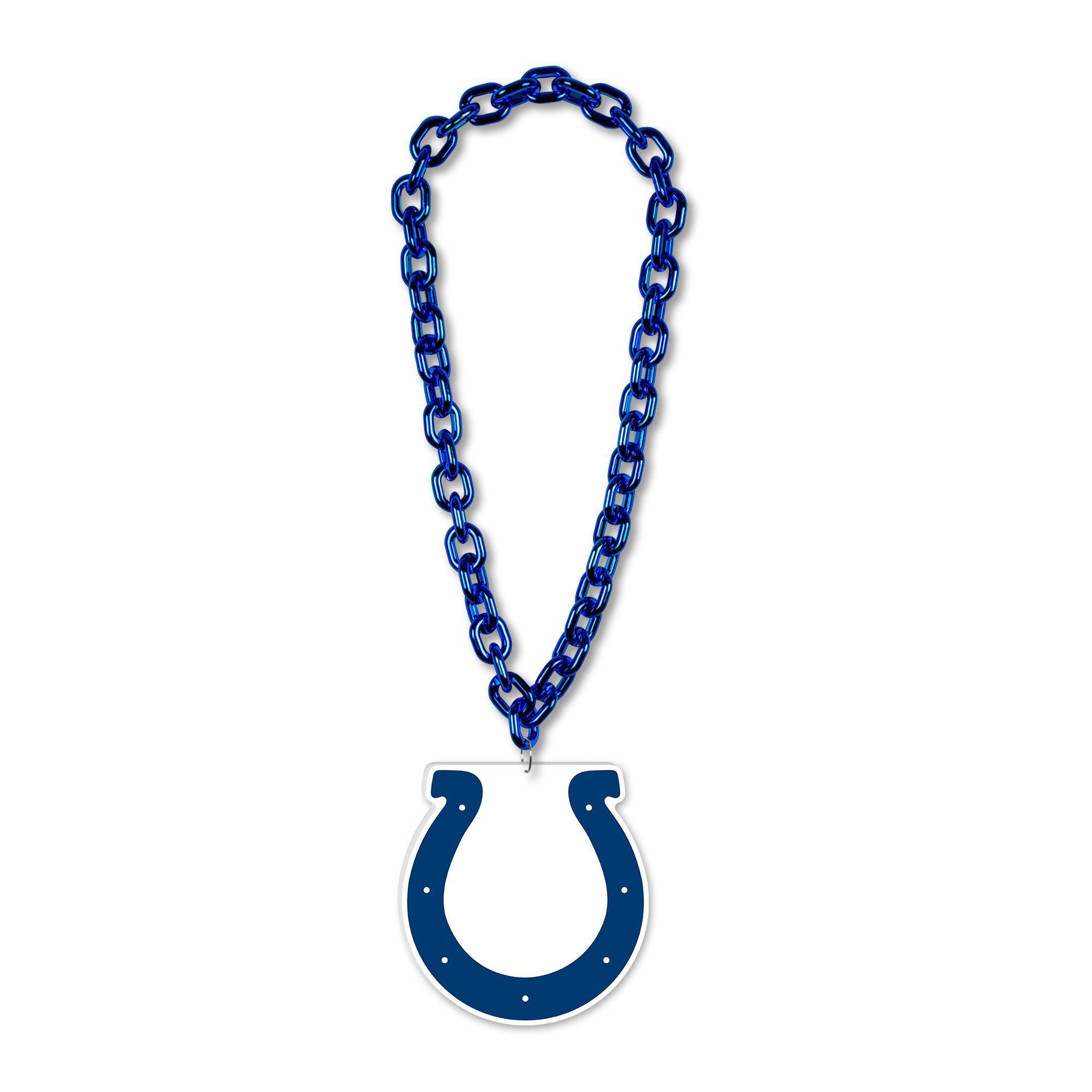 Indianapolis Colts Oversized Chain Logo Necklace, 38in