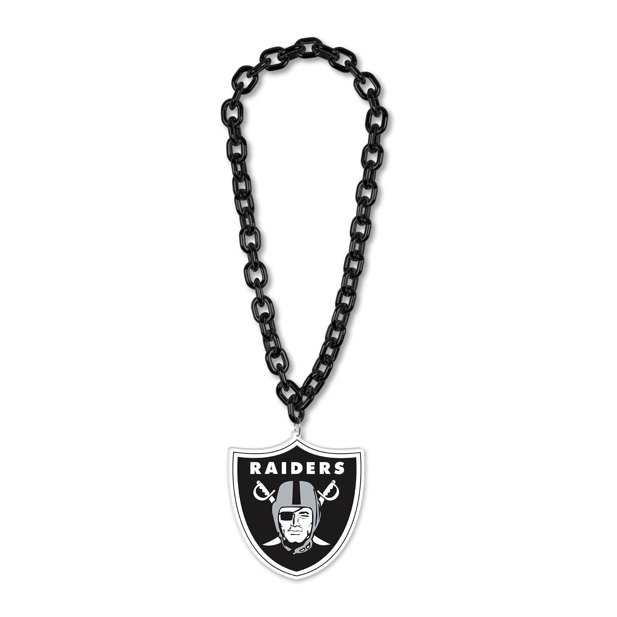 Las Vegas Raiders Oversized Chain Logo Necklace, 38in