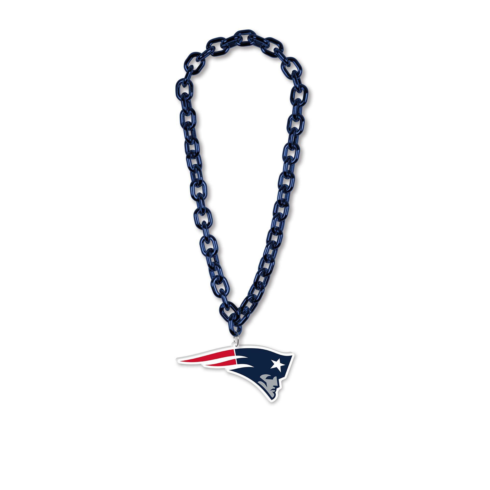 New England Patriots Oversized Chain Logo Necklace, 38in