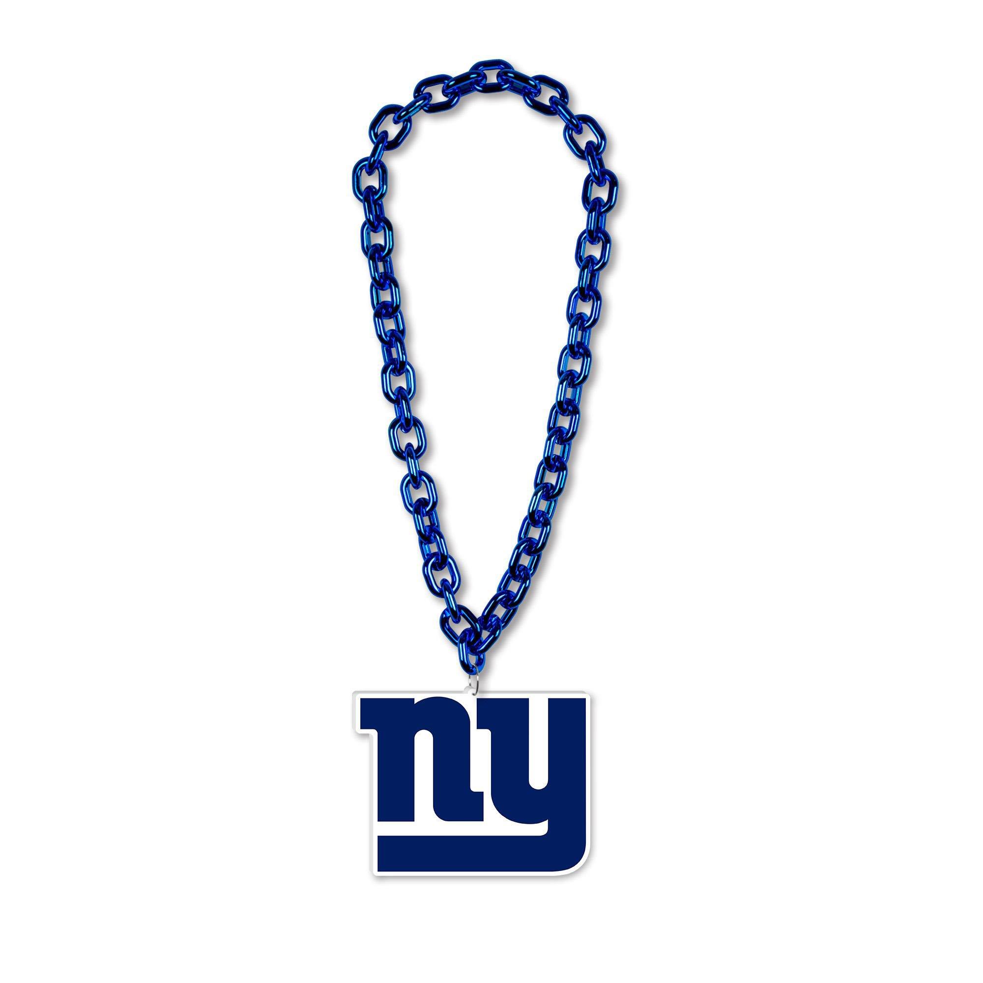 New York Giants Oversized Chain Logo Necklace, 38in