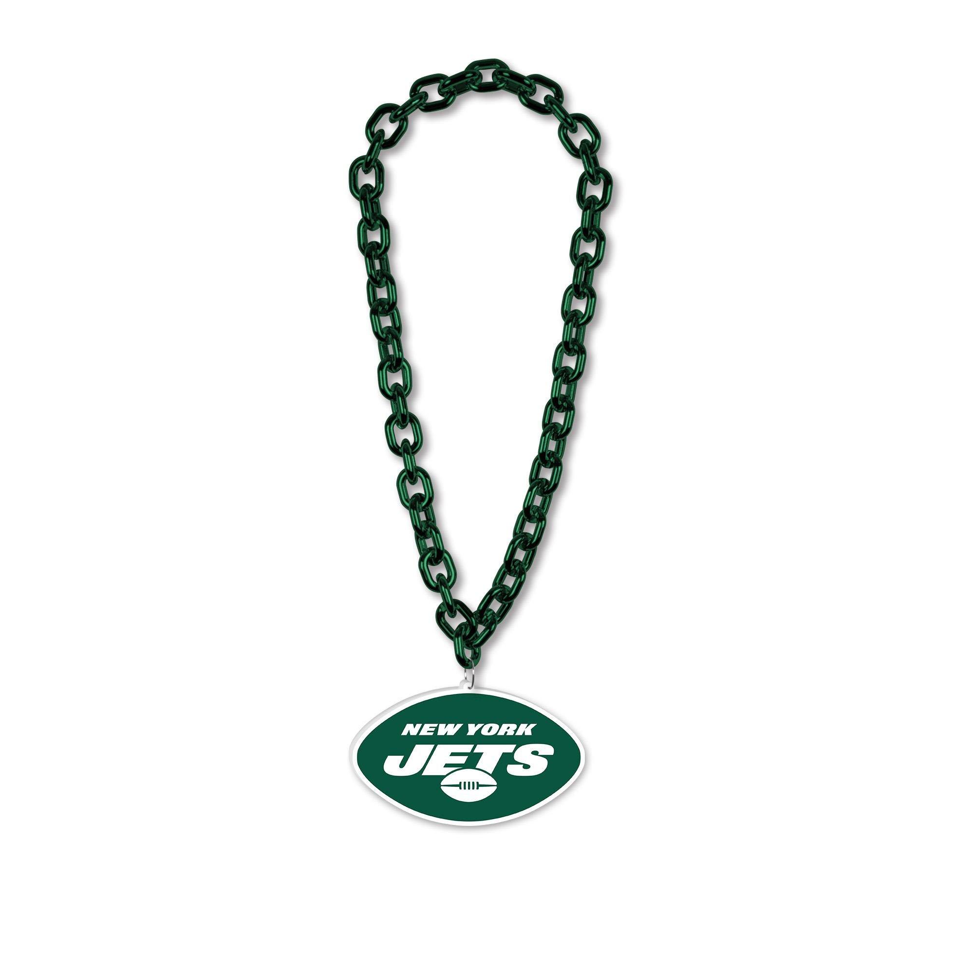 New York Jets Oversized Chain Logo Necklace, 38in