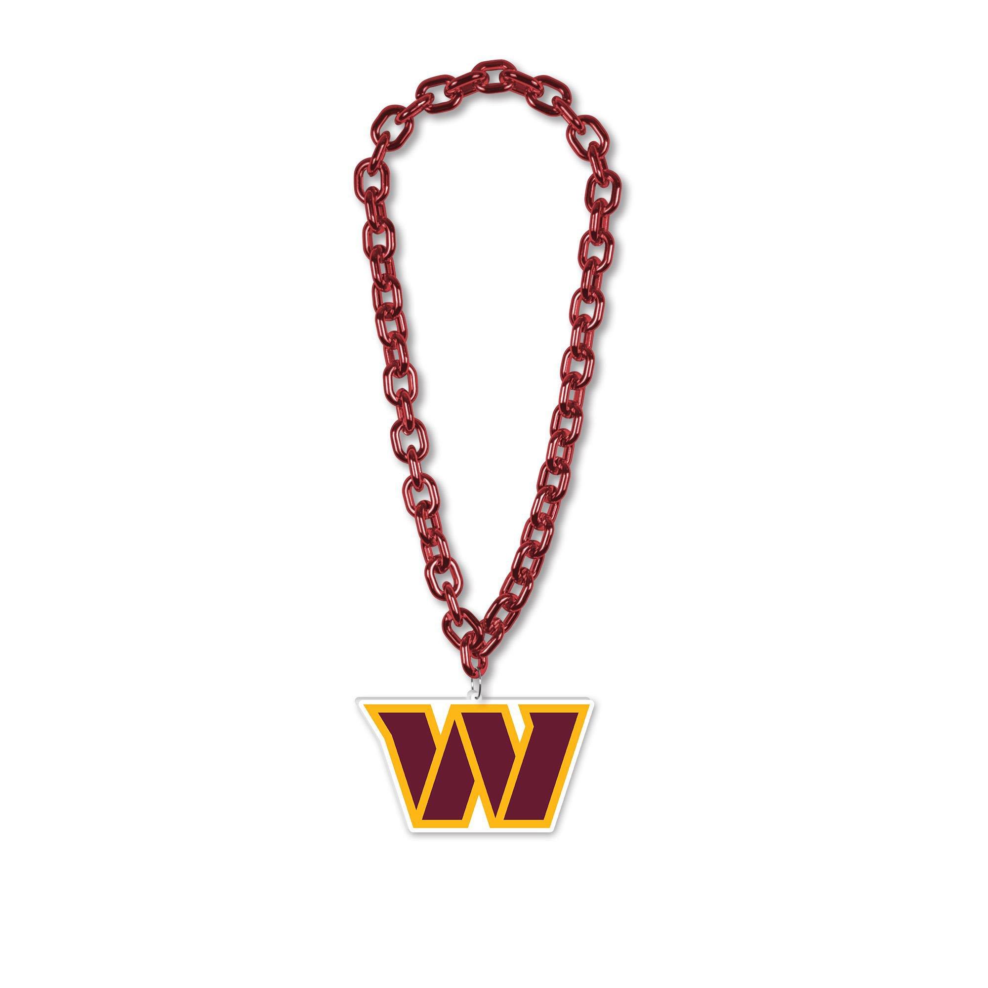 Washington Commanders Oversized Chain Logo Necklace, 38in