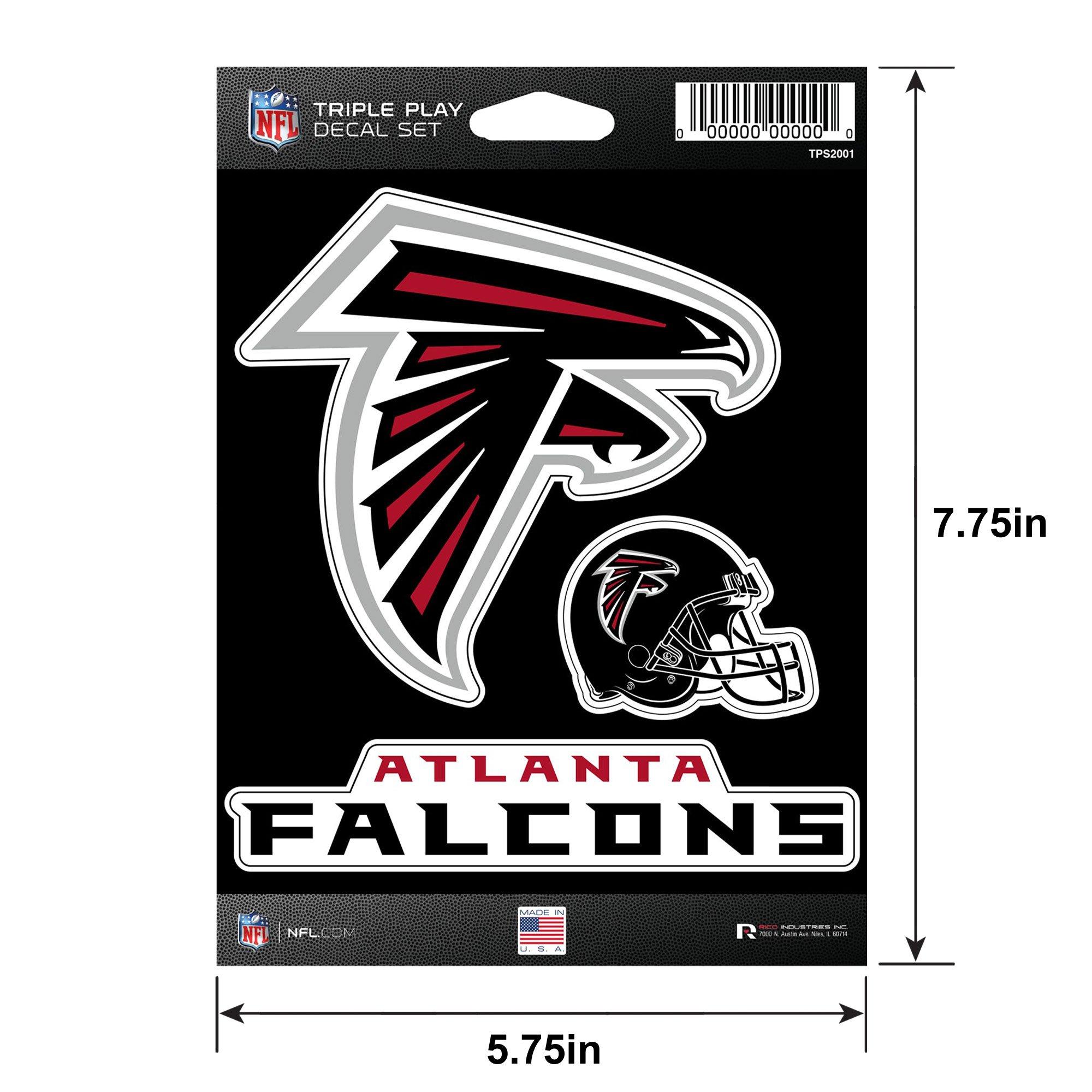 Atlanta Falcons Triple Play Decal Set, 3pc