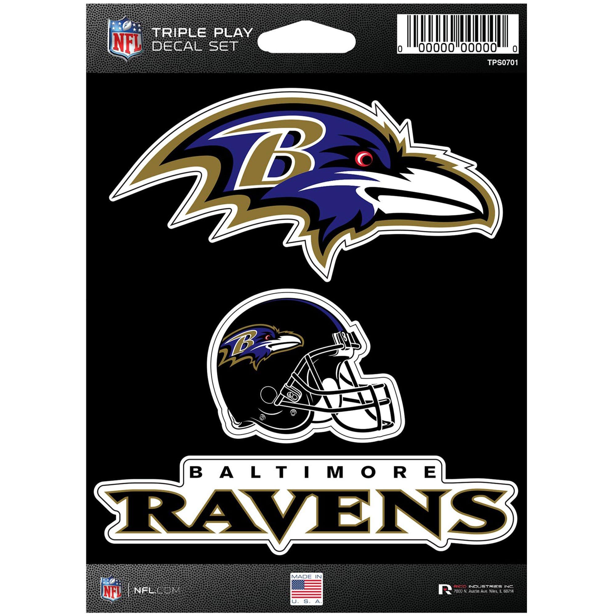 NFL Teams Triple Play Decal Set, 3pc