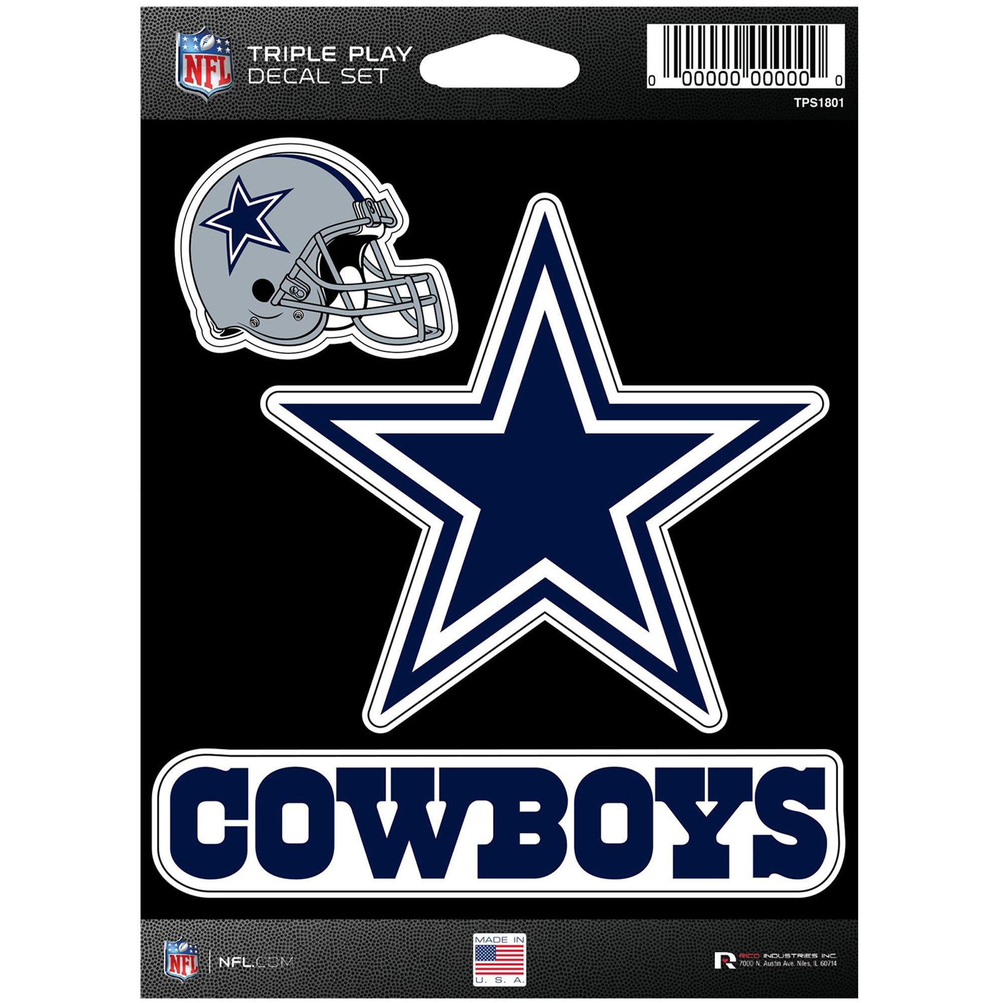 NFL Teams Triple Play Decal Set, 3pc