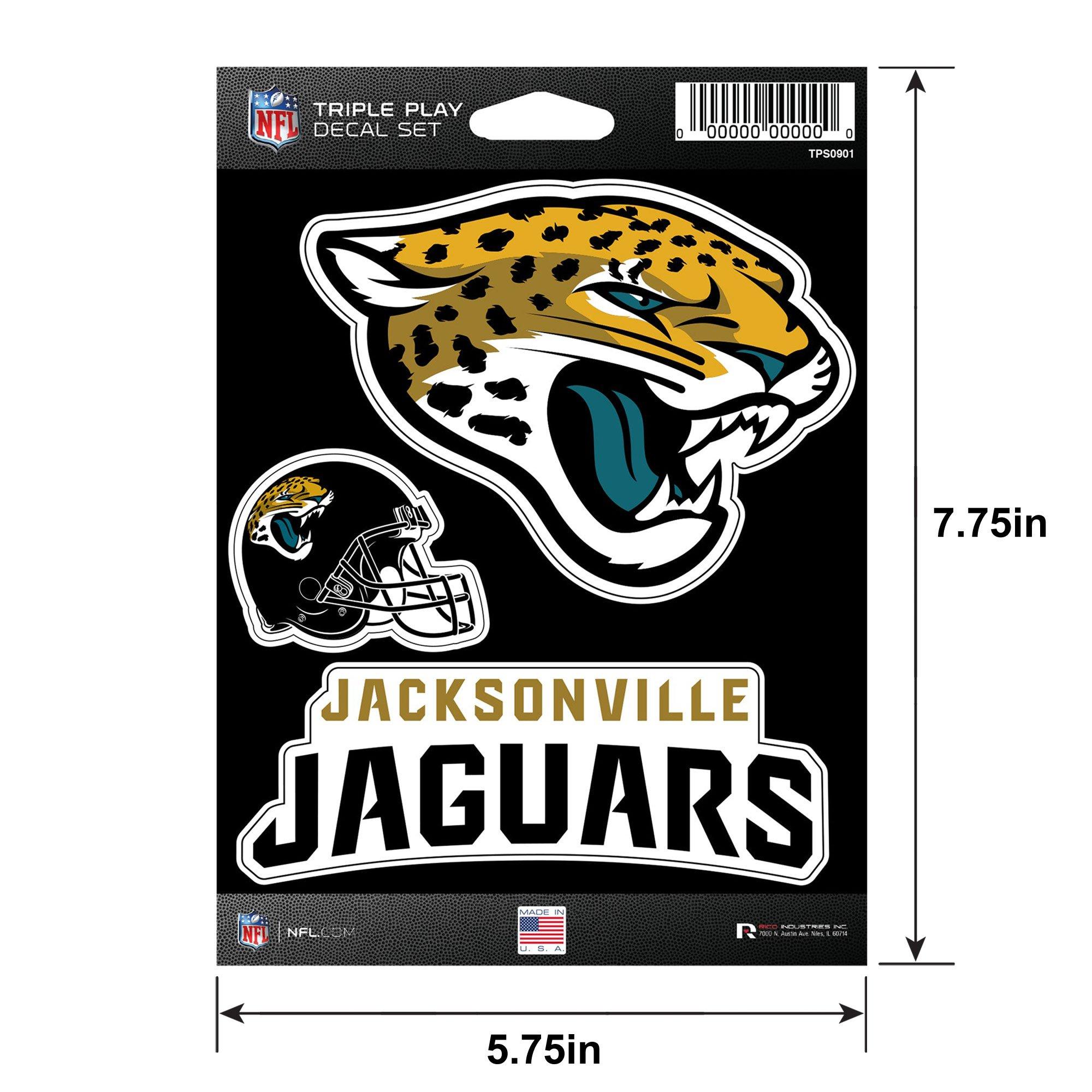 Jacksonville Jaguars Triple Play Decal Set, 3pc