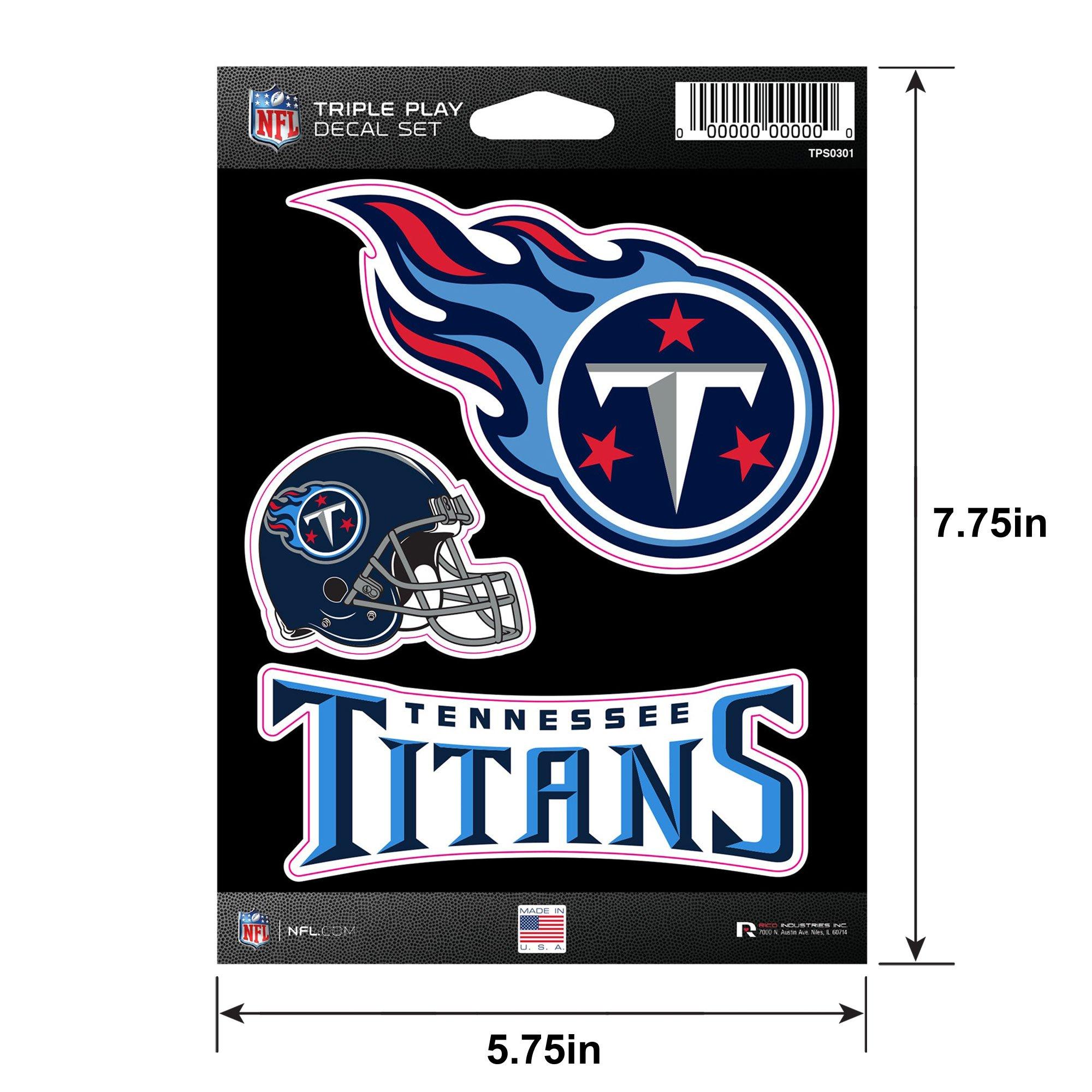 Tennessee Titans Triple Play Decal Set, 3pc