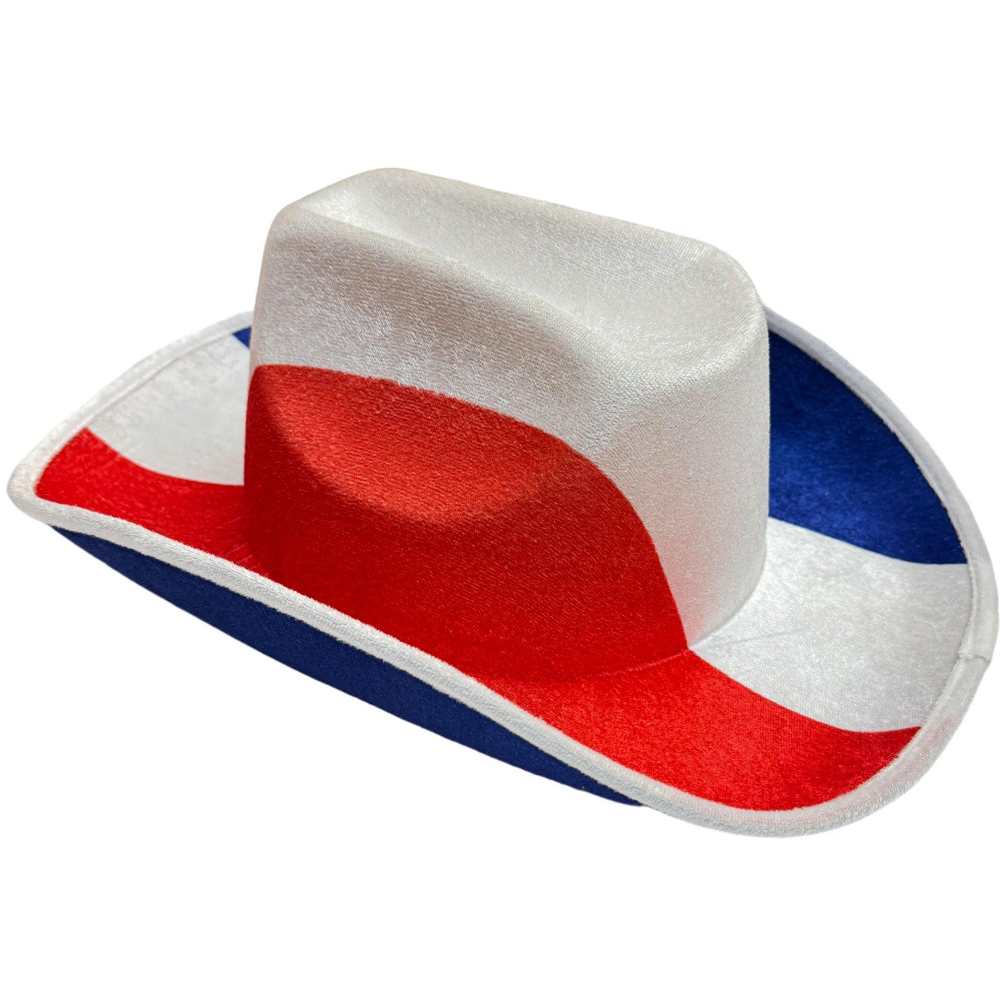 Metallic Red, White, & Blue Cowboy Hat