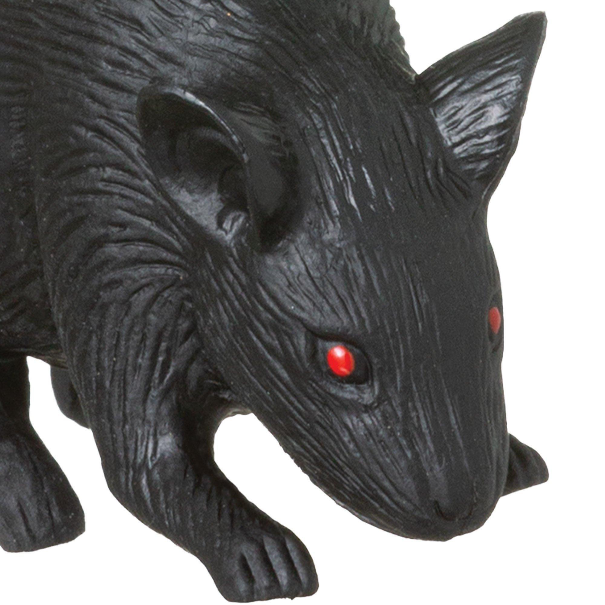 Small Black or White Plastic Rat, 3in, 1pc