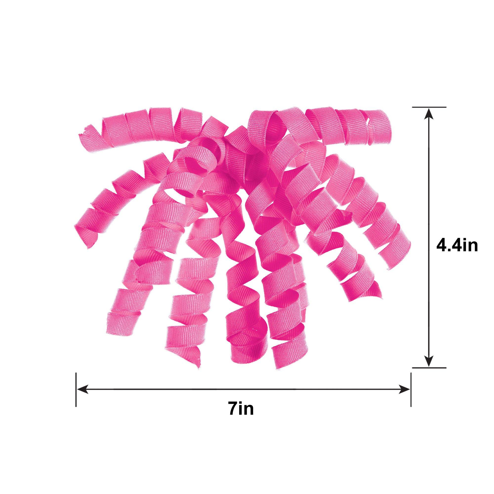 Bright Pink Fabric Curled Gift Ribbons