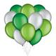 Kiwi, Silver, & Green Latex Balloon Bouquet, 12pc