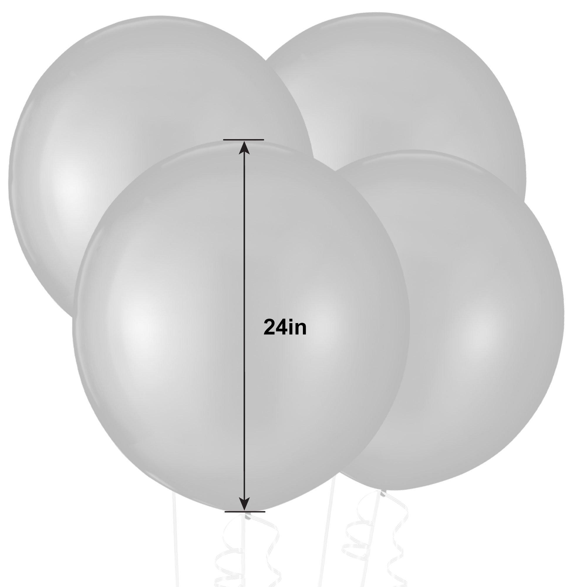 4ct, 24in, Black Premium Latex Balloons - Luxaire™