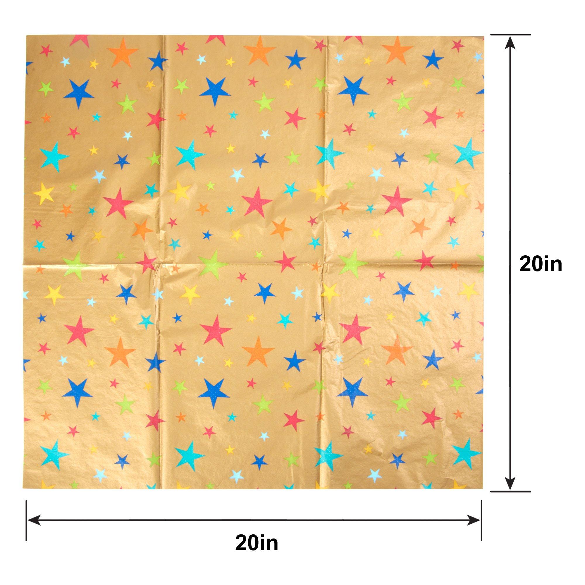 Gold Stars Tissue Paper, 20in x 20in, 8ct