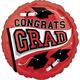 Red Congrats Grad Foil Balloon Bouquet, 12pc - True to Your School
