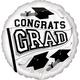 White Congrats Grad Foil Balloon Bouquet, 12pc - True to Your School
