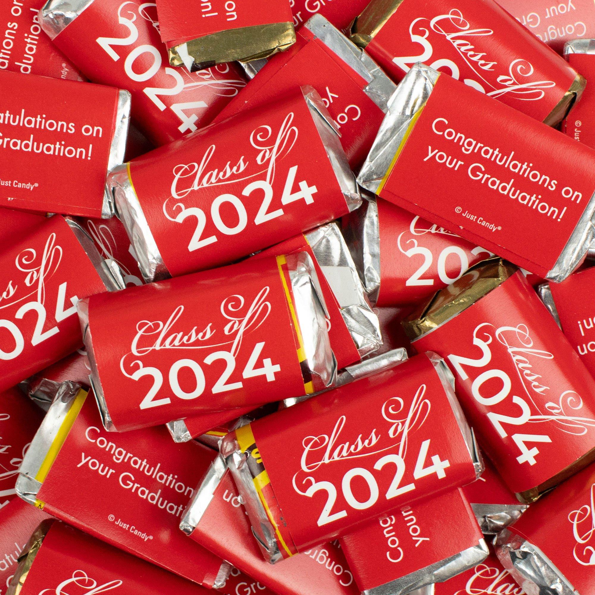Red Class of 2024 Graduation Hershey's Assorted Miniatures, 12oz, 40pc