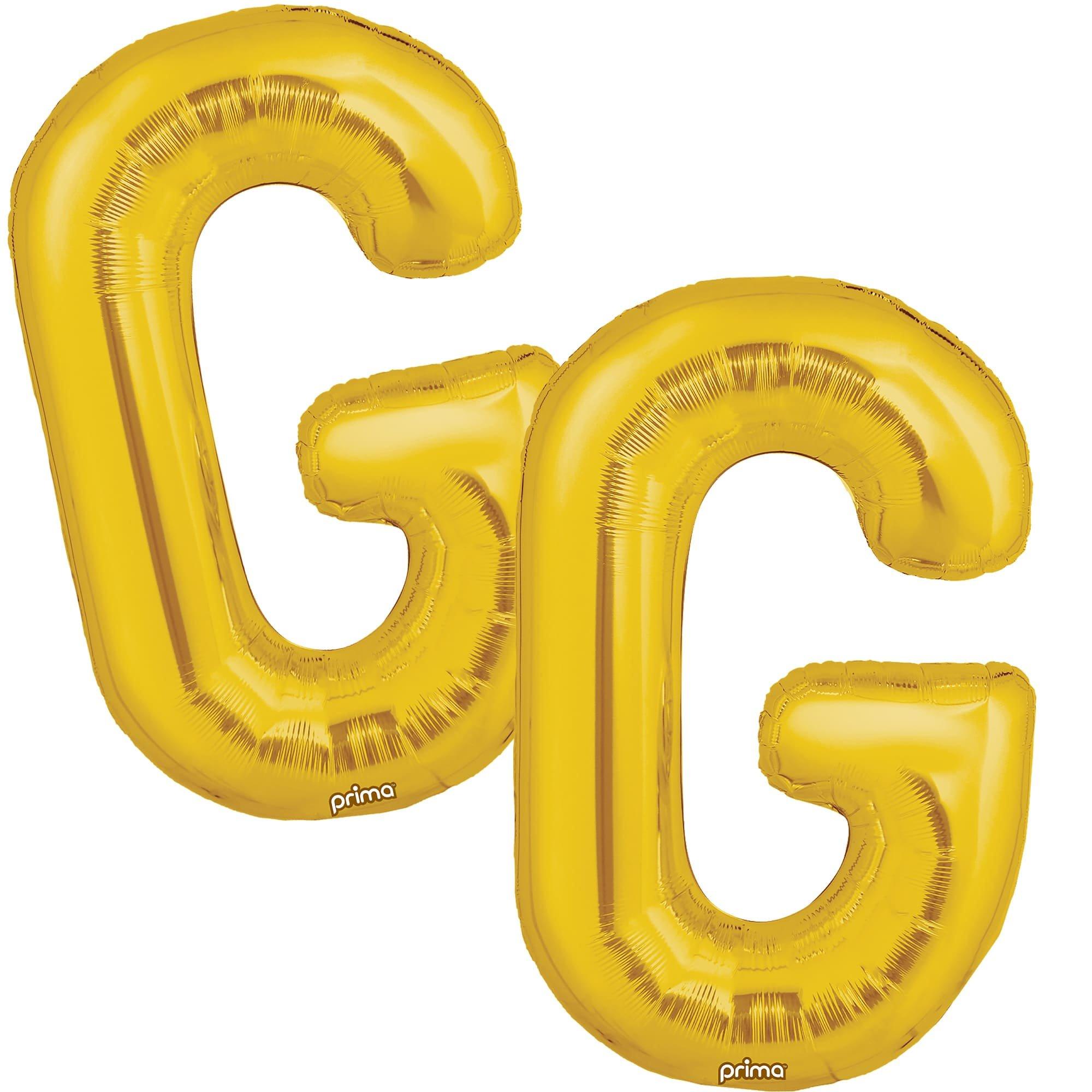 13in Air-Filled White Gold Letter Balloon (A)