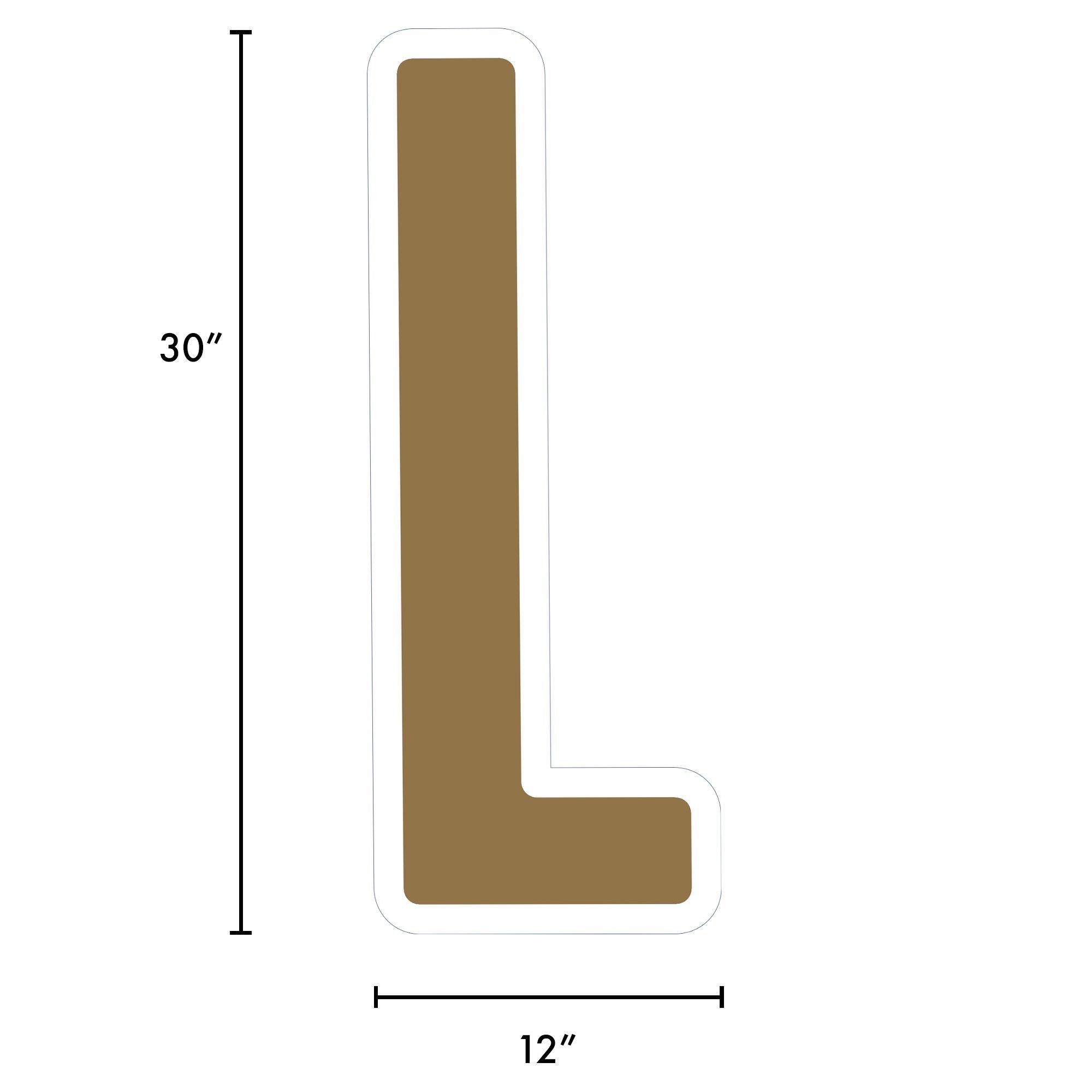 gold letter l corrugated plastic yard sign 30in party city