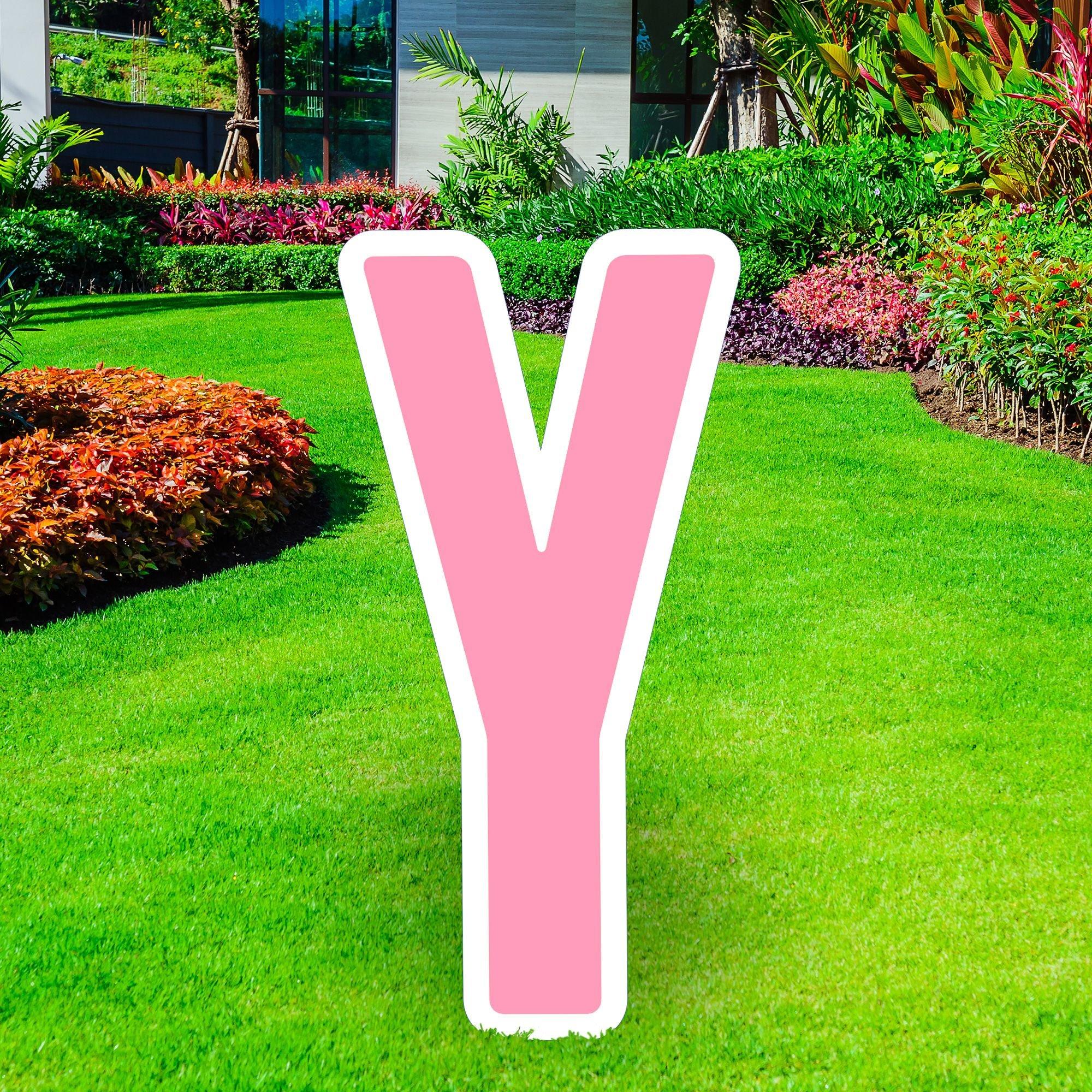 letter y pink