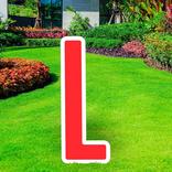 Red Letter (L) Corrugated Plastic Yard Sign, 30in