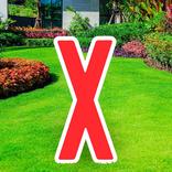 Red Letter (X) Corrugated Plastic Yard Sign, 30in