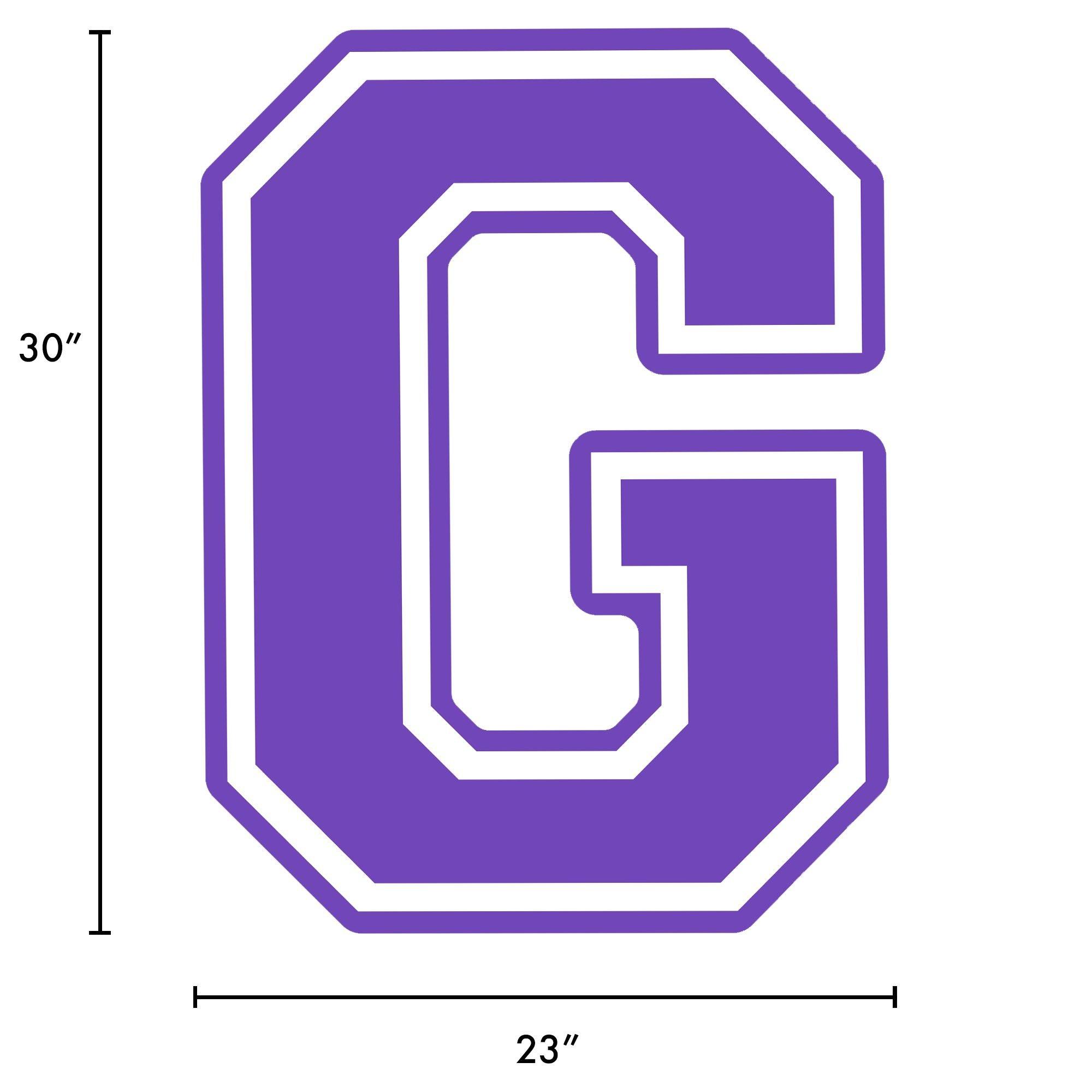 Purple Collegiate Letter (G) Corrugated Plastic Yard Sign, 30in | Party City