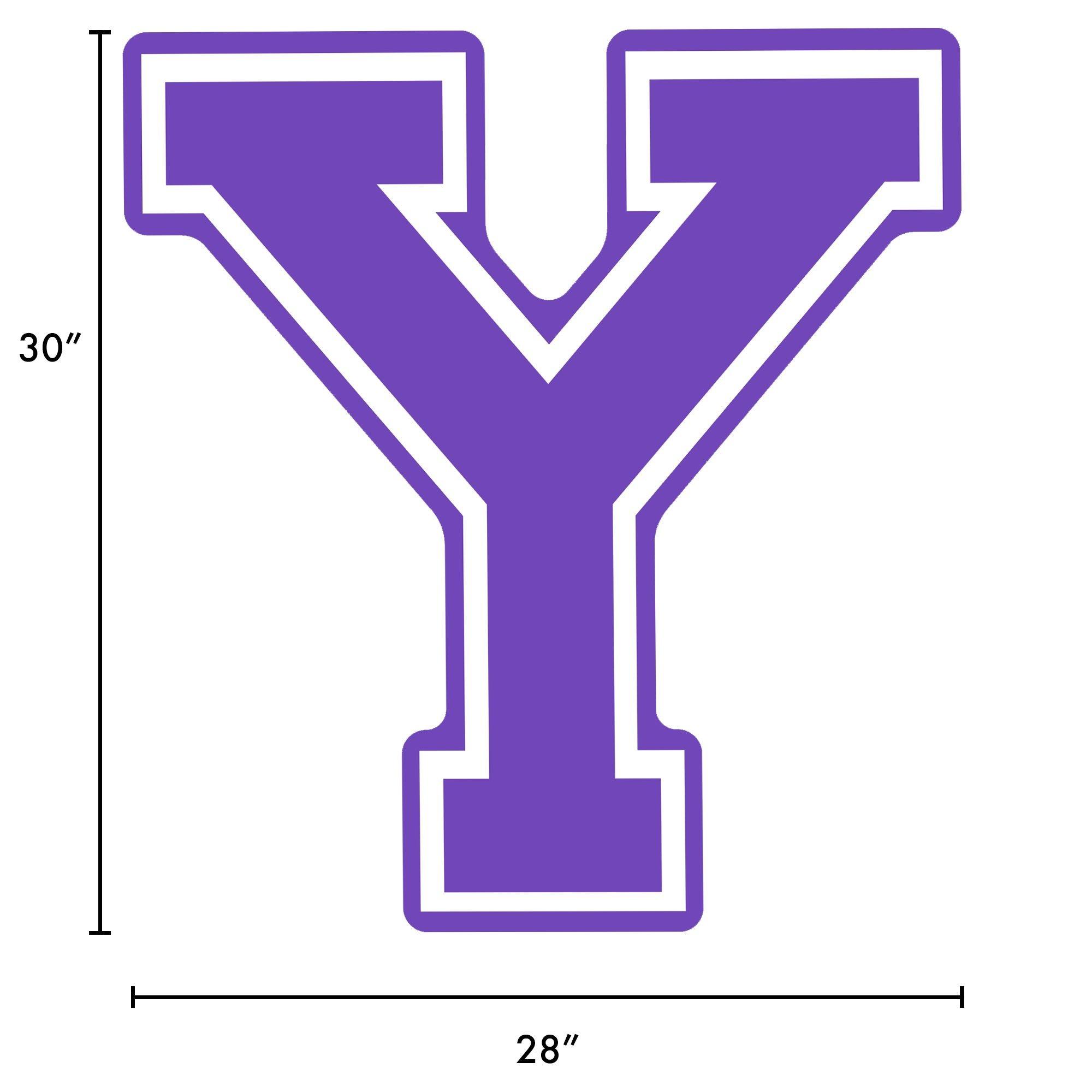 Purple Collegiate Letter (Y) Corrugated Plastic Yard Sign, 30in | Party City