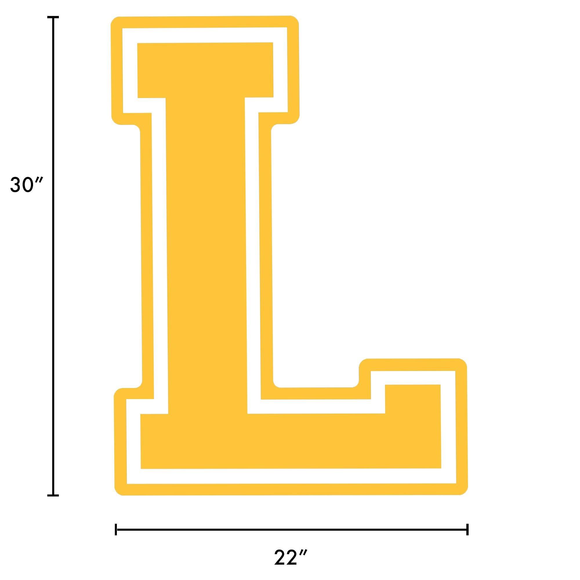 yellow letter l