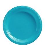 Caribbean Blue Plastic Dessert Plates, 7in, 50ct