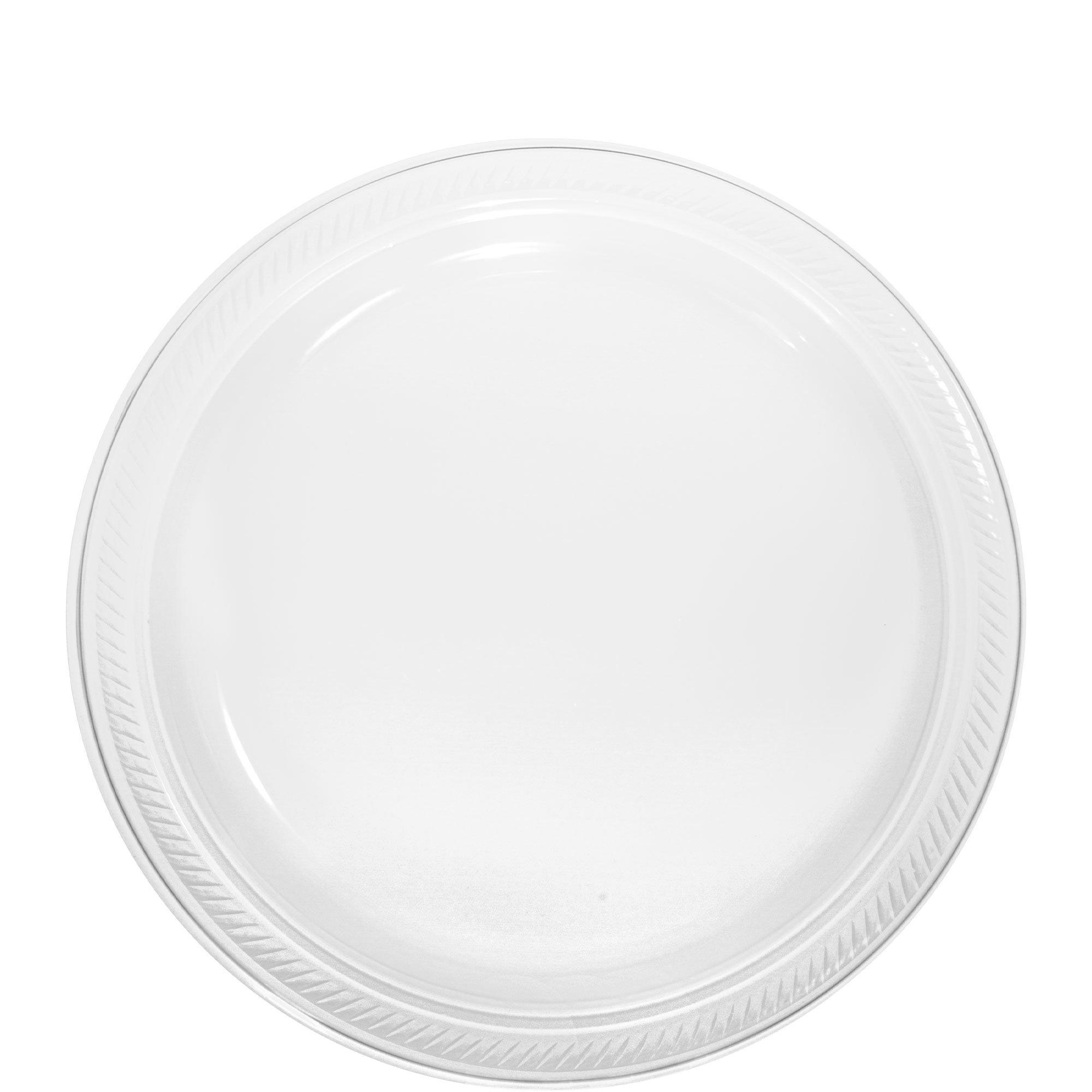 Disposable Plastic Plates Kiwi, 7 Inches Plastic Dessert Plates