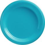 Caribbean Blue Plastic Dinner Plates, 10.25in, 50ct