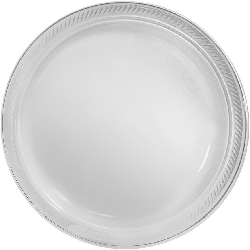 Big Party Pack Clear Plastic Dinner Plates 50ct
